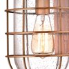 Westinghouse Fixture Wall Outdoor 60W Ferry Washed Copper Cage Clear Seeded Glass 6347900